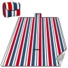 Patura picnic, model dungi, rosu, alb, albastru, 200x220 cm