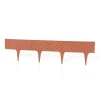 Gard pentru gradina din plastic flexibil, aramiu, model ratan, set 3 buc, 82x9.5/20 cm, 2.40 m, Gardenplast