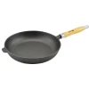 Tigaie fonta cu maner lemn, 30 cm, Perfect Home