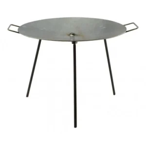 Disc pentru gratar, metalic, cu picioare si agatator, 60x32 cm, Perfect Home 