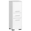 Dulap baie, placa laminata, 1 sertar, 3 rafturi, 2 usi, alb, 30x30x85 cm