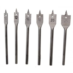 Set 6 burghie plate pentru lemn 10-25 mm