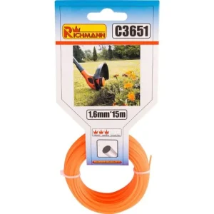 Fir rezerva motocoasa, trimmer,​​​​​​​ 1.6 mm x 15 m, Richmann