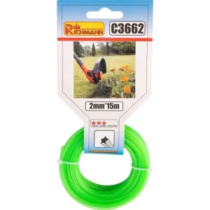Fir rezerva motocoasa, trimmer, tip stea, 2 mm x 15 m, Richmann