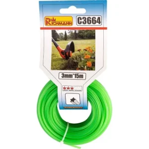 Fir rezerva motocoasa, trimmer, tip stea, 3 mm x 15 m, Richmann