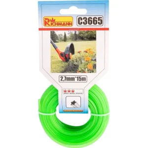 Fir rezerva motocoasa, trimmer, tip stea, 2.7 mm x 15 m, Richmann