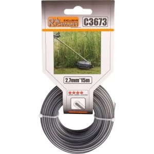 Fir rezerva motocoasa, trimmer cu insertie metalica, DUO, 2.7 mm x 15 m, Richmann Exclusive