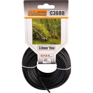 Fir rezerva motocoasa, trimmer, cu dinti, 3 mm x 15 m, Richmann Exclusive