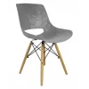 Scaun stil scandinav, PP, lemn, max 100 kg, gri, 45x55x78 cm, Lars