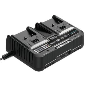 Incarcator dublu pentru acumulatori