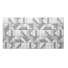 Panou decorativ, PVC, model marmura, geometric, alb si gri, 96x48.5cm