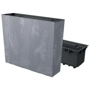 Jardiniera decorativa, Urbi Case Beton Effect, 58x18x49.8 cm, gri, Prosperplast, Old