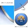 Disc diamantat continuu, placi ceramice, taiere umeda, 230 mm/22.23 mm, Richmann