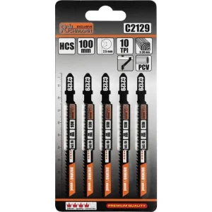 Panza, lama, fierastrau pendular, pentru lemn, HCS, prindere tip T, taiere precisa, 10 TPI, set 5 buc, 100 mm, Richmann Exclusive