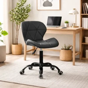 Scaun de birou, Artool, Noto, piele ecologica, negru, 53.5x57x87 cm