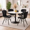 Scaun stil scandinav, Artool, Lago Velvet, catifea neagra, picioare lemn negru, 47x36x73.5 cm