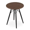 Masa stil scandinav, Artool, rotund, MDF si lemn, maro rustic, 60x73 cm