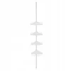 Raft pentru baie/dus, Vasagle, reglabil, inox, 4 rafturi, alb, 85-305 cm