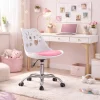 Scaun de birou, Artool, Print, rotativ, PP, alb si roz, 50x57x93.5 cm