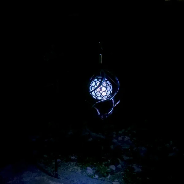 Lampa solara pentru gradina, 1 LED multicolor, 16 cm, Acamar