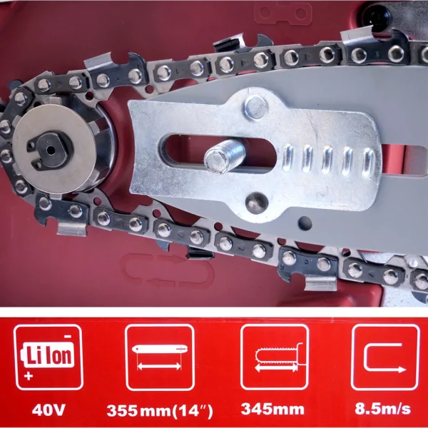 Drujba electrica cu 2x acumulatori 4 Ah, 20 V Li-ion, 35 cm, incarcator, Worcraft