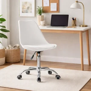 Scaun de birou, Artool, Alba, rotativ, PP, alb, 48x43x91.5 cm