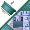 Paravan pentru balcon, terasa, gard PVC, verde, 1300 g/m2, UV, 3x1 m