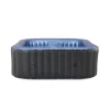 Piscina jacuzzi, gonflabila, patrata, cu pompa 1800 L/h, filtru, prelata acoperire, negru si albastru, 930 L, 6 persoane, 185x185x68 cm, MSpa