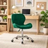 Scaun de birou, Artool, Avola, rotativ, catifea, verde, 53.5x55x72.5-86.5 cm