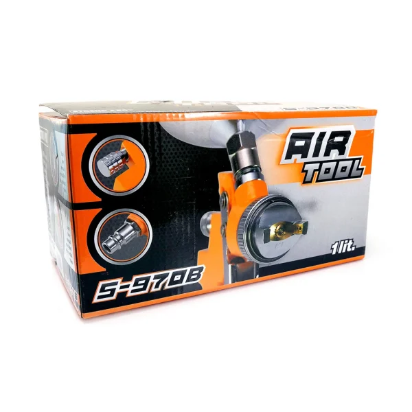 Pistol de vopsit cu aer comprimat, vas superior, metalic, 1000 ml, 1.4 mm, Strend Pro