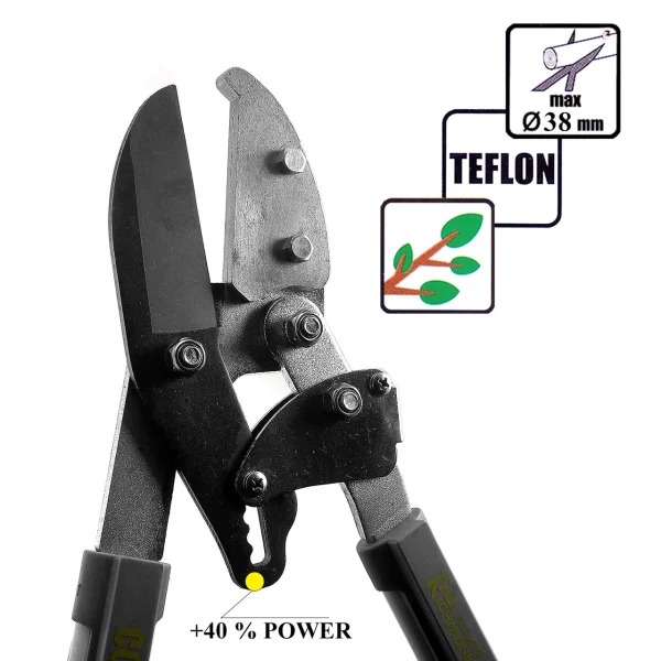 Foarfeca crengi, tip nicovala, teflon, otel japonez SK5, maner telescopic 70-88 cm, Richmann Exclusive