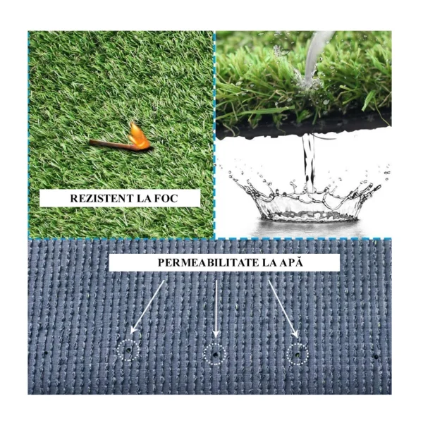 Gazon/Iarba artificiala, verde, inaltime fir 20 mm, 5x2 m