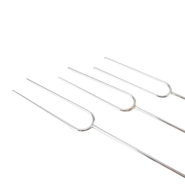 Ustensile pentru barbecue, grill, gratar, furculite lungi, maner lemn, set 3 buc, 48 cm, Perfect Home 
