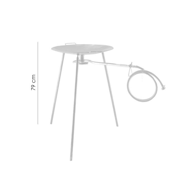 Disc pentru gratar, metalic, cu arzator, picioare, 60.5x79 cm, Perfect Home 