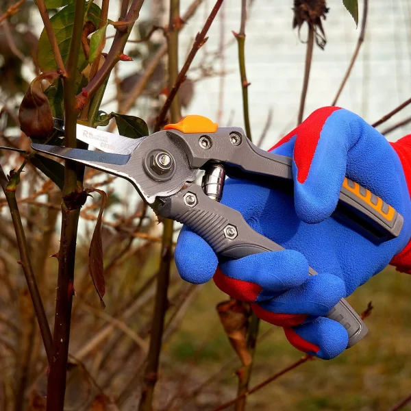 Foarfeca gradina, tip bypass, varf ascutit, teflon, otel japonez SK5, 21 cm, Richmann Exclusive 