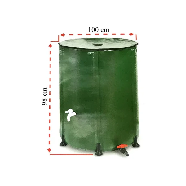 Rezervor pliabil pentru apă de ploaie, 750 L, cu robinet