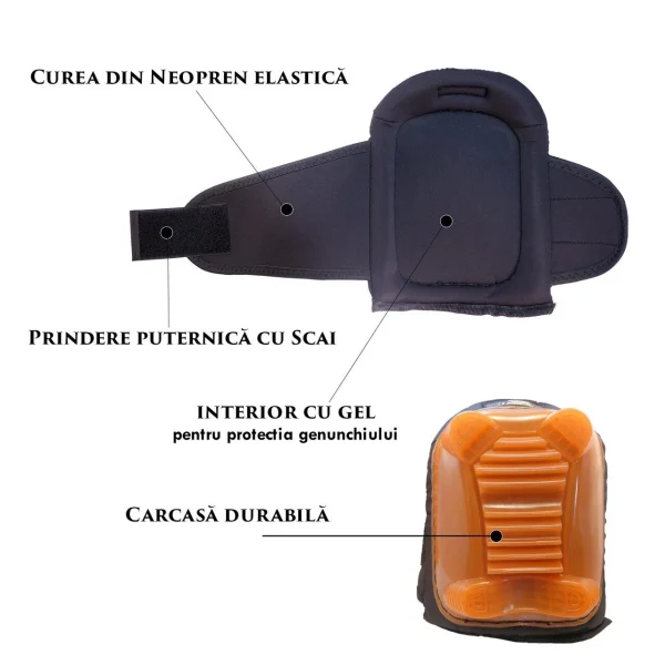 Genunchiere profesionale cu gel (set 2 buc), Richmann Exclusive