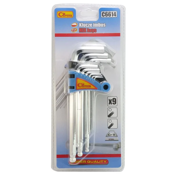 Set 9 chei hexagonale, imbus forma L, Richmann