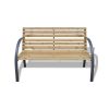Banca de gradina, lemn, structura metal, 123x54x77 cm, Everild