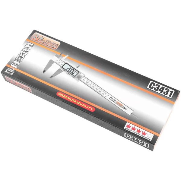 Subler digital 150 mm, IP54, otel inoxidabil, Richmann Exclusive