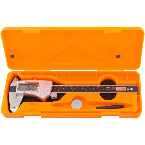 Subler digital 150 mm, IP54, inox, negru, Richmann Exclusive