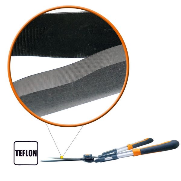 Foarfeca gard viu, arbusti, lama teflonata, otel japonez SK 5, 59 cm, maner aluminiu, Richmann Exclusive