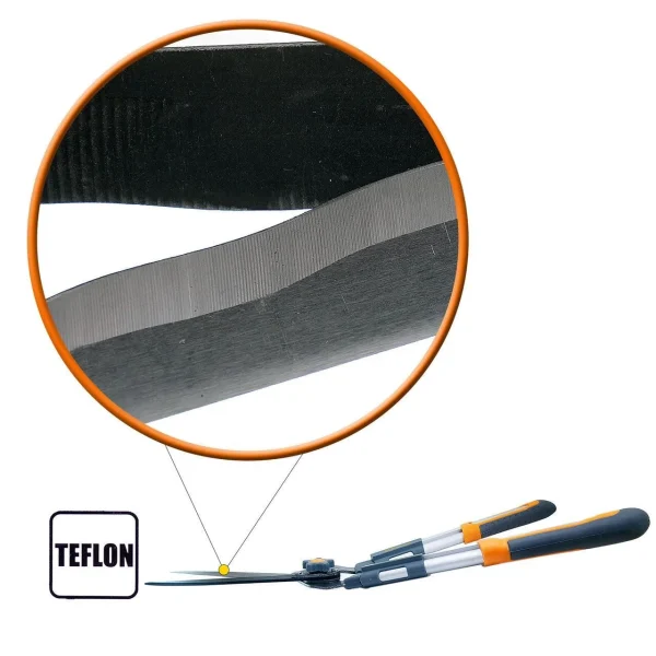 Foarfeca gard viu, arbusti, lama teflonata, otel japonez SK 5, 59 cm, maner aluminiu, Richmann Exclusive