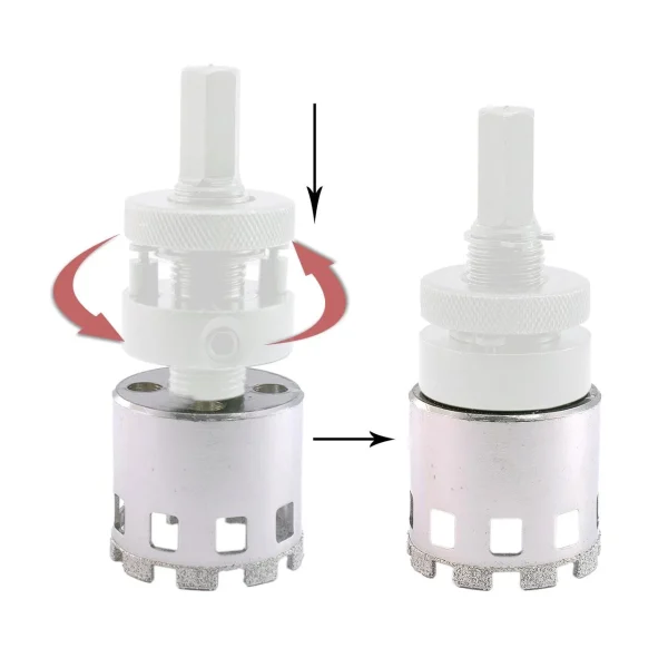 Carota diamantata, vacuum brazed, pentru placi ceramice, sticla, piatra, teracota, M14, 51 mm, Dedra