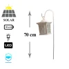 Lampa solara pentru gradina, felinar, 70 cm, Subra