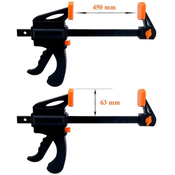 Menghina rapida, clema fixare, presa manuala 450 x 63 mm