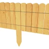 Gard de gradina decorativ din lemn, natur, 200x20 cm