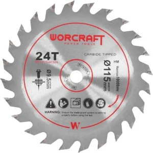Disc circular pentru fierastrau 114784, 24 dinti, 115 mm, Worcraft