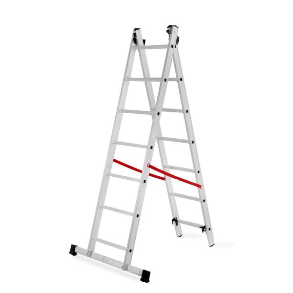 Scara aluminiu, Master, 2 tronsoane, 7 trepte, max 150 kg, 2-3.14 m