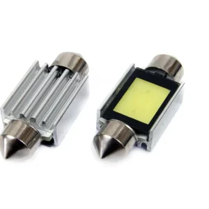 Set becuri auto cu LED CANBUS sofit compatibil C5W 3xCOB 39mm Alb 12V, destinat competitiilor auto sau off-road